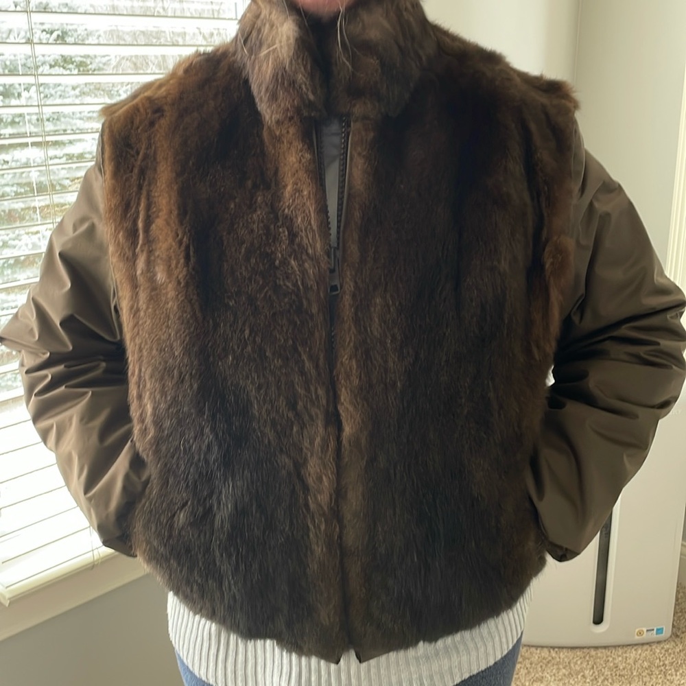 Reversible fur coat